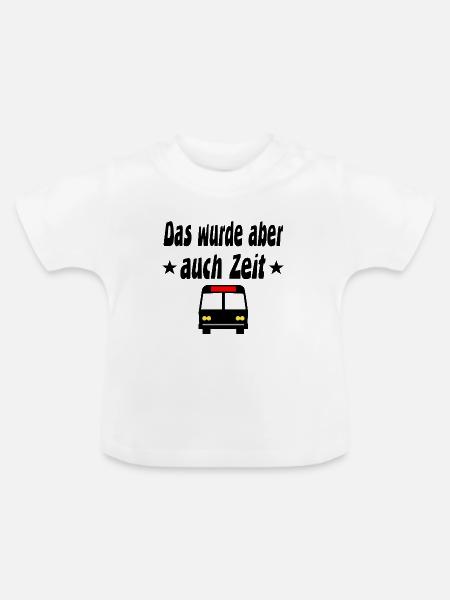 Bus - Baby Bio-T-Shirt mit Rundhals - Weiß