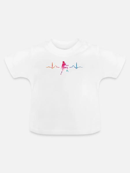 Boulderer Herzschlag Boulder Bouldern - Baby Bio-T-Shirt mit Rundhals - Weiß