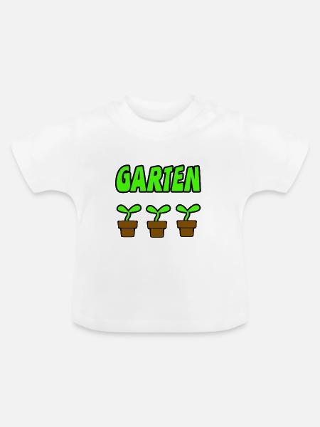 Garten - Baby Bio-T-Shirt mit Rundhals - Weiß