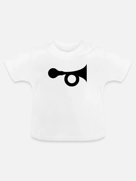 Hupe - Baby Bio-T-Shirt mit Rundhals - Weiß
