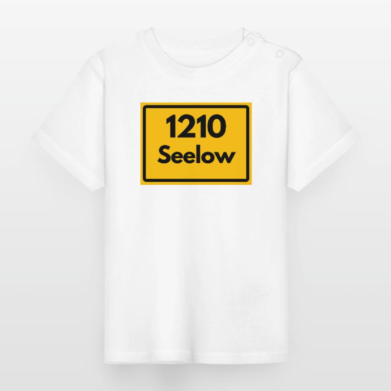 OLD POSTCODE POSTCODE RETRO 1210 SEELOW HEIMAT Baby Organic T-Shirt with Round Neck