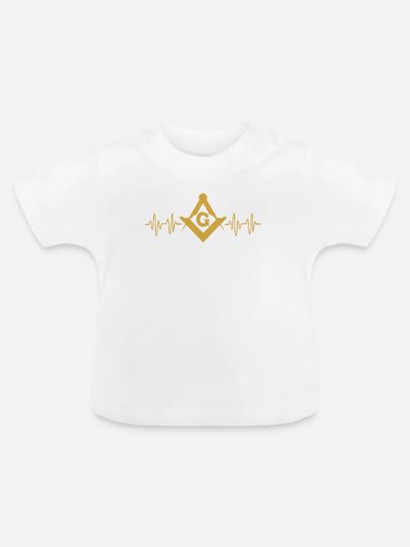 Freimaurer Illuminati - Baby Bio-T-Shirt mit Rundhals - Weiß