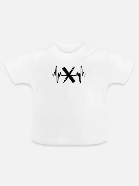 Architektur Herzlinie - Baby Bio-T-Shirt mit Rundhals - Weiß