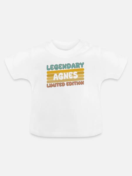 Agnes als Legendary - Baby Bio-T-Shirt mit Rundhals - Weiß