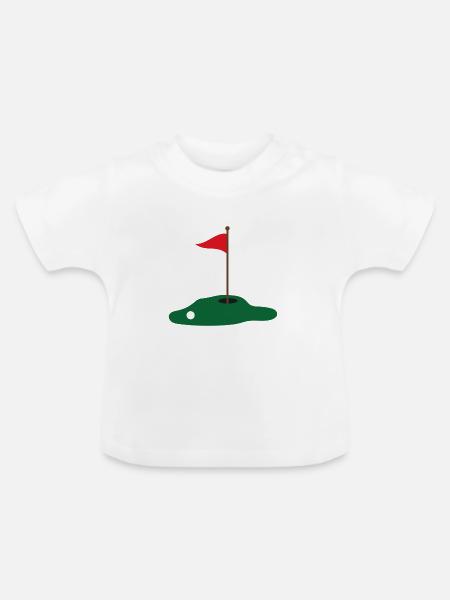 Golf Green - Baby Bio-T-Shirt mit Rundhals - Weiß