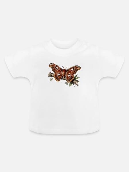 Attacus-Motte - Baby Bio-T-Shirt mit Rundhals - Weiß