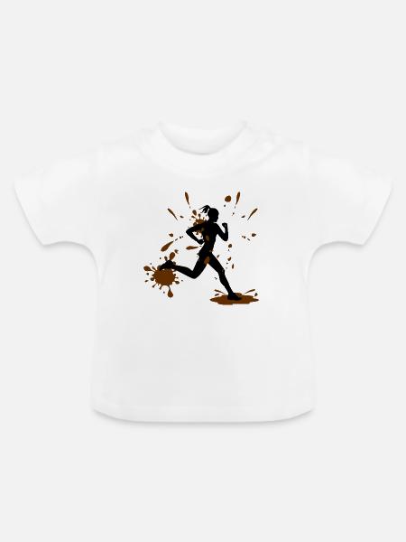 Mud Run Woman – Modder Runner Challenge - Baby Bio-T-Shirt mit Rundhals - Weiß