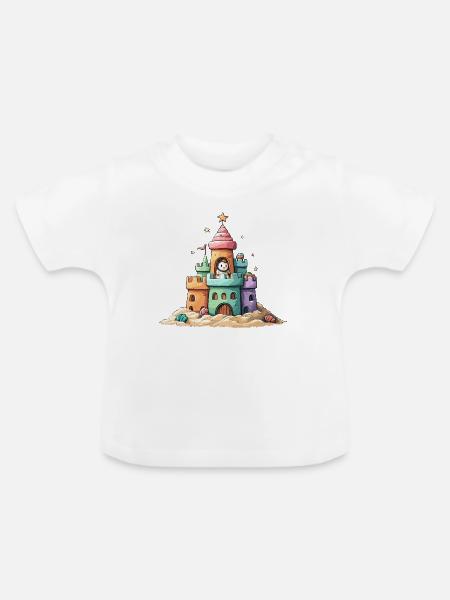 Sandkastenstern Abenteuer - Baby Bio-T-Shirt mit Rundhals - Weiß