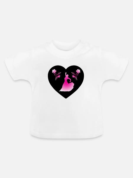 Tanzen - Baby Bio-T-Shirt mit Rundhals - Weiß