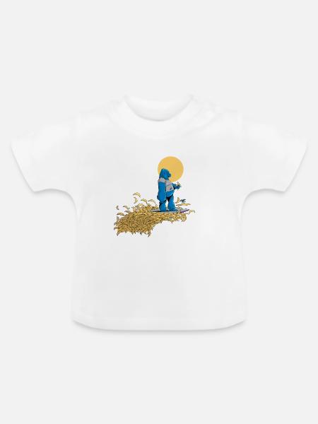 Banana Dream (ohne Text) - Baby Bio-T-Shirt mit Rundhals - Weiß