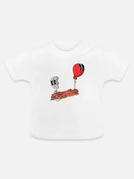 SCHWEBEN - Baby Bio-T-Shirt mit Rundhals - Weiß