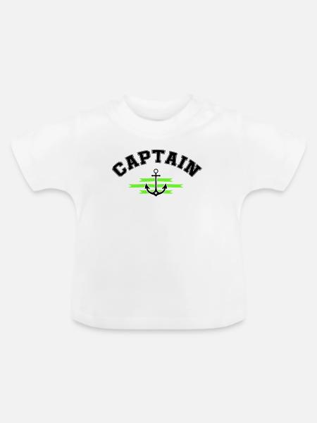 Anker Captain - Baby Bio-T-Shirt mit Rundhals - Weiß