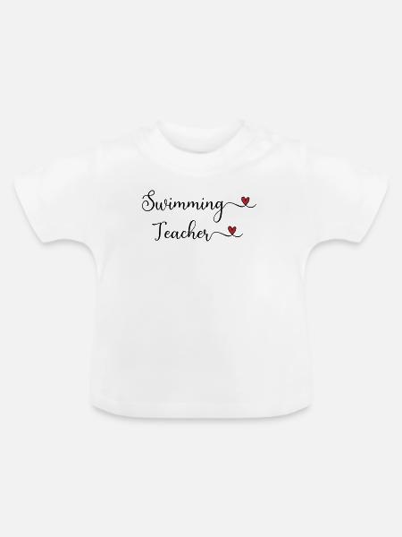Schwimmlehrer - Baby Bio-T-Shirt mit Rundhals - Weiß