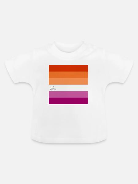 Lesbian Visibility - Baby Bio-T-Shirt mit Rundhals - Weiß