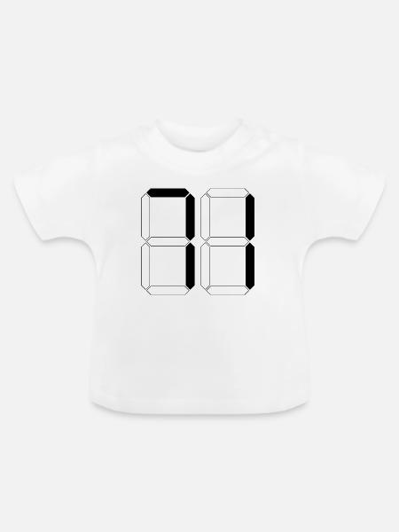 NUMMER 71 Einundsiebzig Geschenk Digital - Baby Bio-T-Shirt mit Rundhals - Weiß