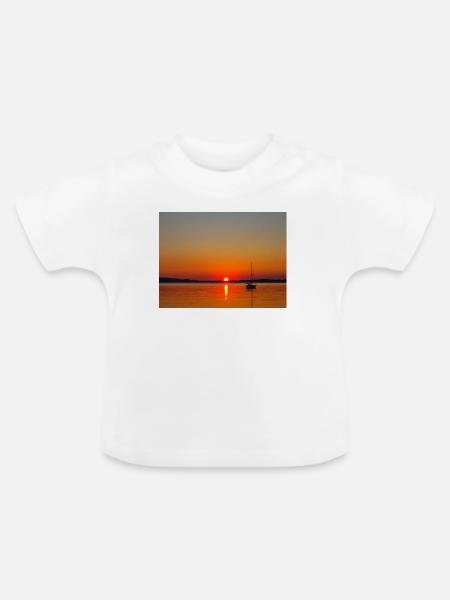 Bayerisches Meer - Baby Bio-T-Shirt mit Rundhals - Weiß