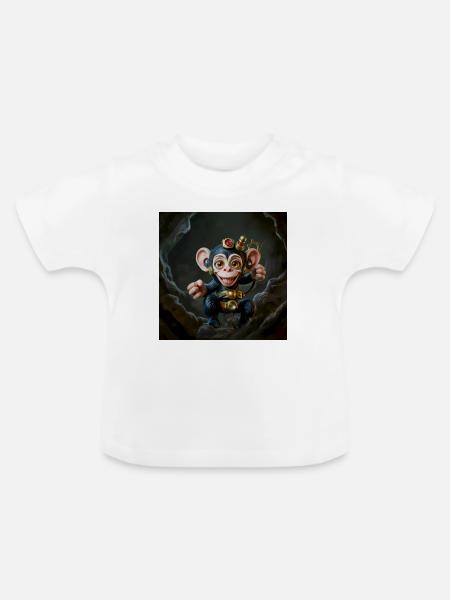 Abenteuerlicher Steampunk-Overall - Baby Bio-T-Shirt mit Rundhals - Weiß