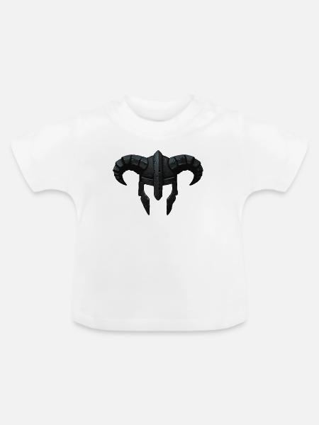 Wikinger-Hornhelm - Baby Bio-T-Shirt mit Rundhals - Weiß