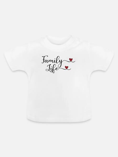 Familie - Baby Bio-T-Shirt mit Rundhals - Weiß