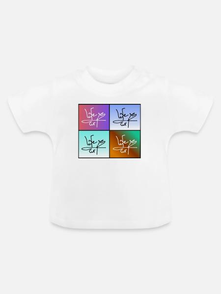 Life is Art - Baby Bio-T-Shirt mit Rundhals - Weiß