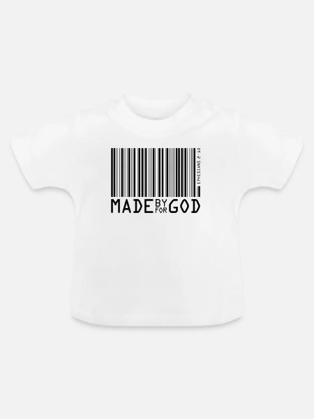 made by god - Baby Bio-T-Shirt mit Rundhals - Weiß