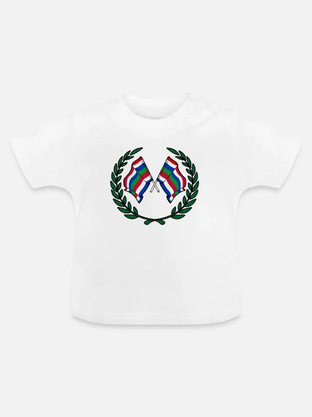 Schier Lorbeerflaggen – Inselstolz - Baby Bio-T-Shirt mit Rundhals - Weiß