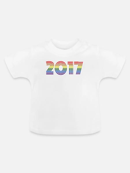 2017 - Baby Bio-T-Shirt mit Rundhals - Weiß