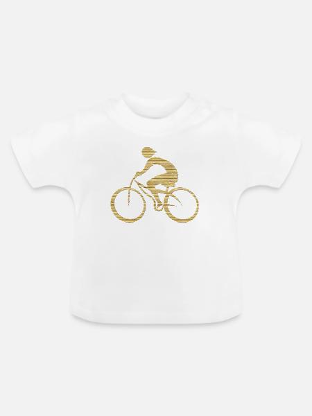 Radfahrer - Baby Bio-T-Shirt mit Rundhals - Weiß