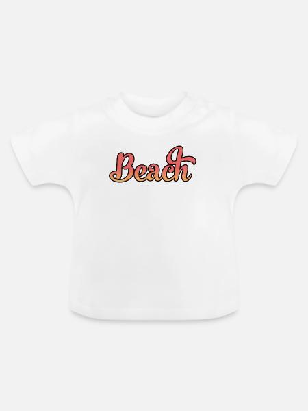 Beach - Baby Bio-T-Shirt mit Rundhals - Weiß