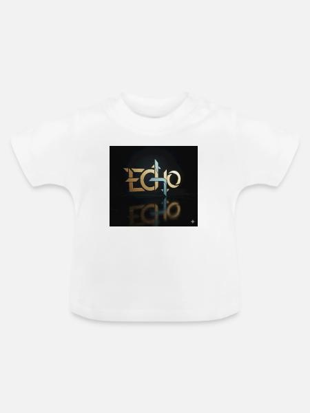 Echo Geometrie Lichtspiel - Baby Bio-T-Shirt mit Rundhals - Weiß