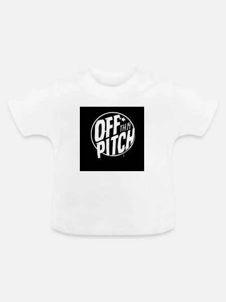 Off the Pitch Circle Logo - Baby Bio-T-Shirt mit Rundhals - Weiß