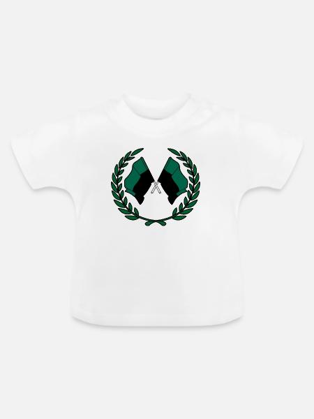 Texel Laurel Flags – Island Pride - Baby Bio-T-Shirt mit Rundhals - Weiß