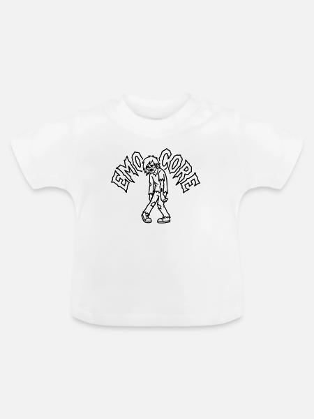 Emocore - Baby Bio-T-Shirt mit Rundhals - Weiß
