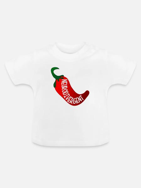 NEURODIVERGENT ADHS - Baby Bio-T-Shirt mit Rundhals - Weiß
