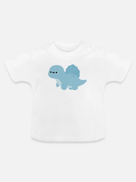 Spinosaurus Nelly - Baby Bio-T-Shirt mit Rundhals - Weiß