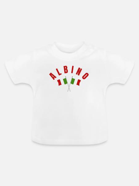Albino-Italienische Flaggen - Baby Bio-T-Shirt mit Rundhals - Weiß