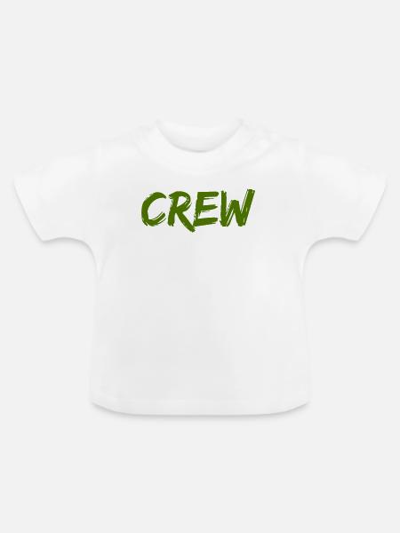 crew- - Baby Bio-T-Shirt mit Rundhals - Weiß