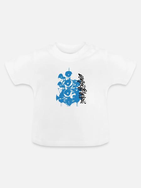 public soundsystem - Baby Bio-T-Shirt mit Rundhals - Weiß