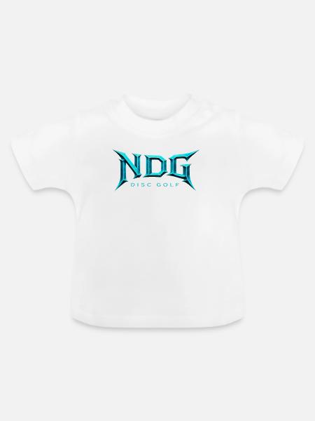 NDG Disc Golf Eislogo-Licht - Baby Bio-T-Shirt mit Rundhals - Weiß