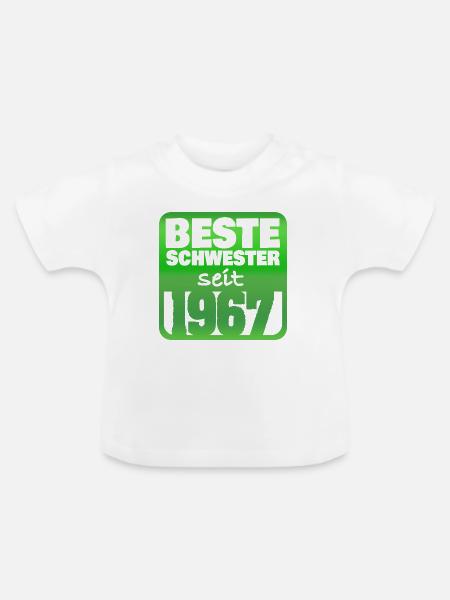 1967 - Baby Bio-T-Shirt mit Rundhals - Weiß