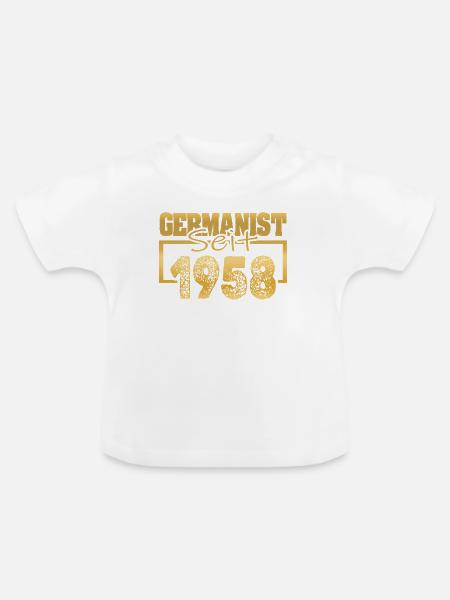 1958 - Baby Bio-T-Shirt mit Rundhals - Weiß