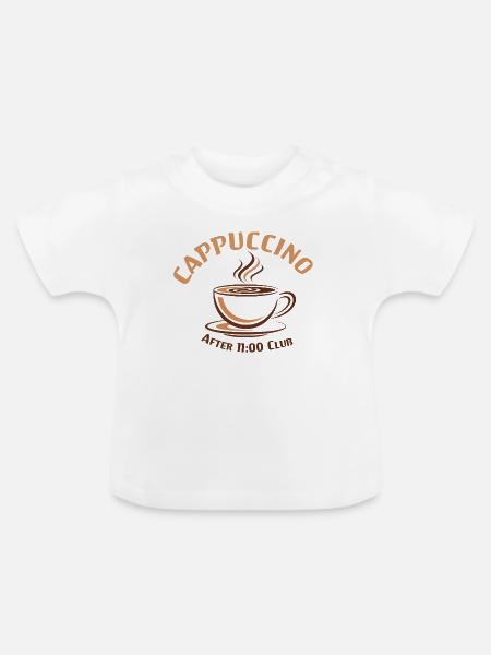 Kaffee Klub Nach 11 Uhr - Baby Bio-T-Shirt mit Rundhals - Weiß