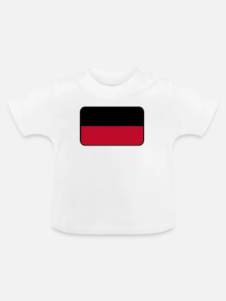 Nijmeger Flaggenemblem - Baby Bio-T-Shirt mit Rundhals - Weiß
