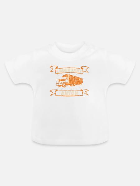 Anton - Baby Bio-T-Shirt mit Rundhals - Weiß