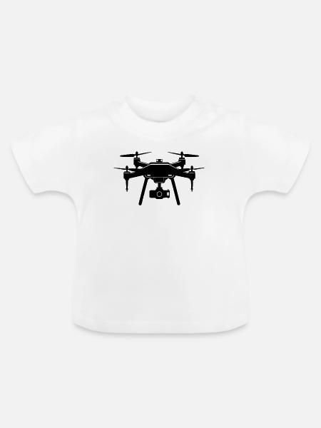 Drohne - Baby Bio-T-Shirt mit Rundhals - Weiß