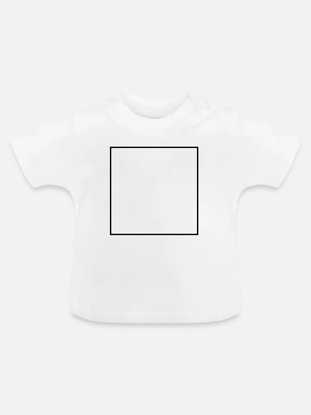 Viereck Leer - Baby Bio-T-Shirt mit Rundhals - Weiß