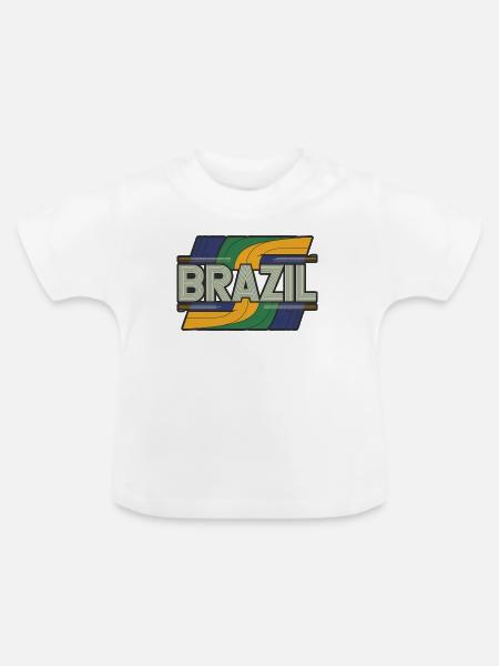 Brazil - Baby Bio-T-Shirt mit Rundhals - Weiß