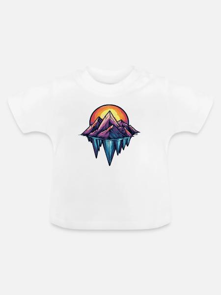 Eisberge Symbol Berge - Baby Bio-T-Shirt mit Rundhals - Weiß