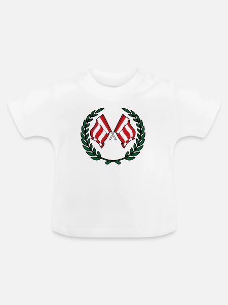 Siegeswappen Eindhoven - Baby Bio-T-Shirt mit Rundhals - Weiß