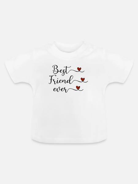 Bester Freund - Baby Bio-T-Shirt mit Rundhals - Weiß